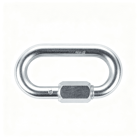 ZHZFKQ 82931 Threaded Quick Link Trailer Safety Chain Hook Carabiner Clip, 716-Inch Diameter, 13,200 Lbs Break Strength Quick Link for Trailer Safety Chains