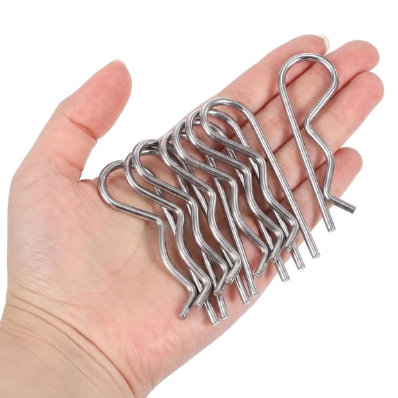 ZHZFKQ 8Pcs Hardware Pins ,Cotter Pins ,R Clips ,Cotter Pin Clips|Stainless Steel Spring Fasteners Hitch Pin for Trailer Tractors Mower Carts Truck ,Spring Tension M3 X 70Mm ,Heavy Duty