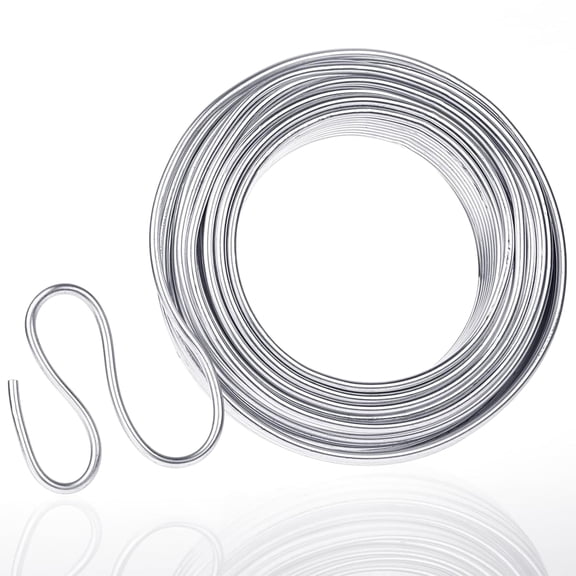 ZHZFKQ Aluminum Wire, 9 Gauge Bendable Metal Armature Aluminum Craft Wire for Wreath Making Beading Floral (Silver, 3 mm, 50 Feet/15m)