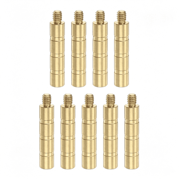 ZHZFKQ Arrow Insert, Archery Brass Screw Insert Arrow Weight Archery Hunting Accessory for Carbon Arrow Field Points Shaft, Carbon Arrow Inserts for Hunting