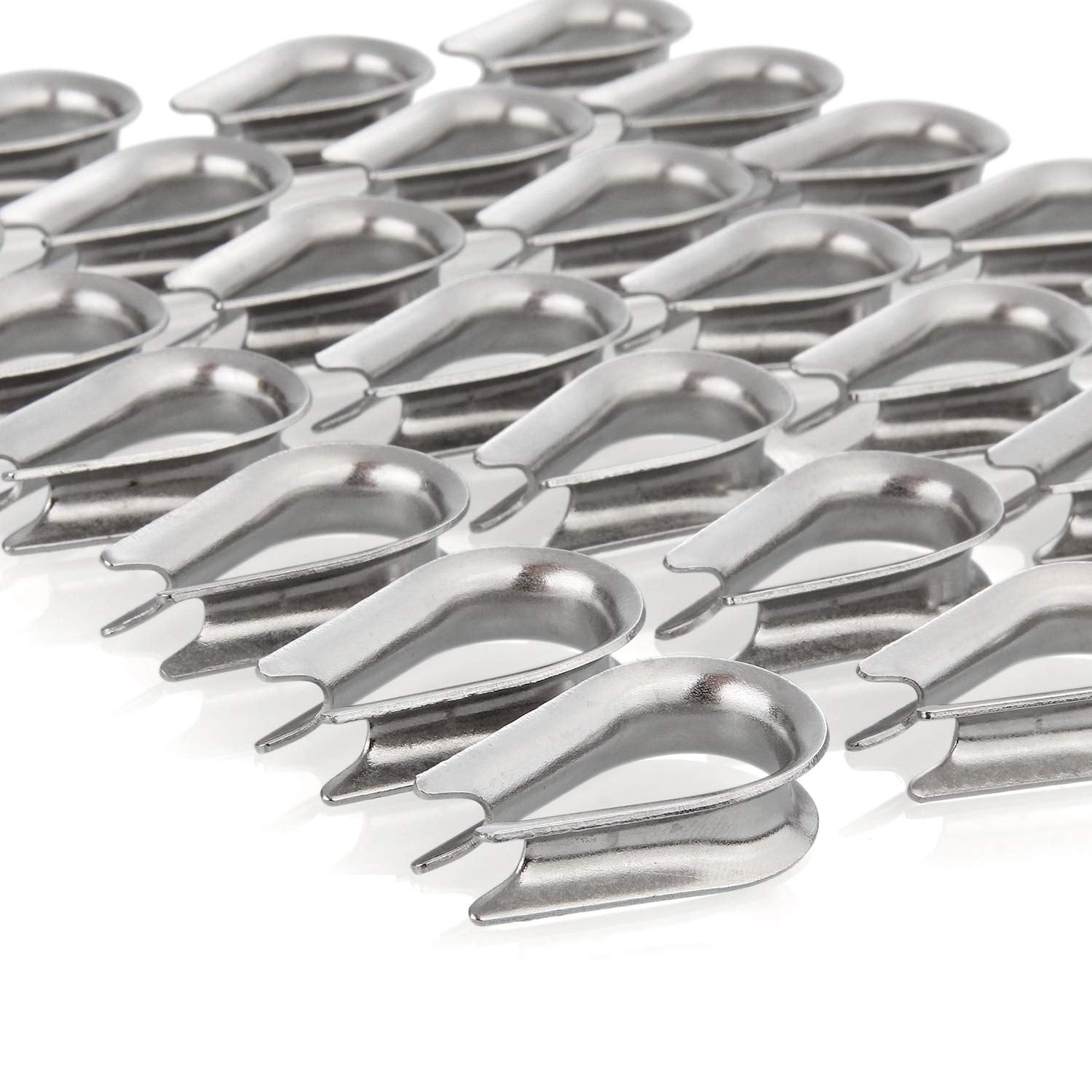 ZHZFKQ Cable Thimble for Jewelry Making 50 Pack M6 Stainless Steel ...