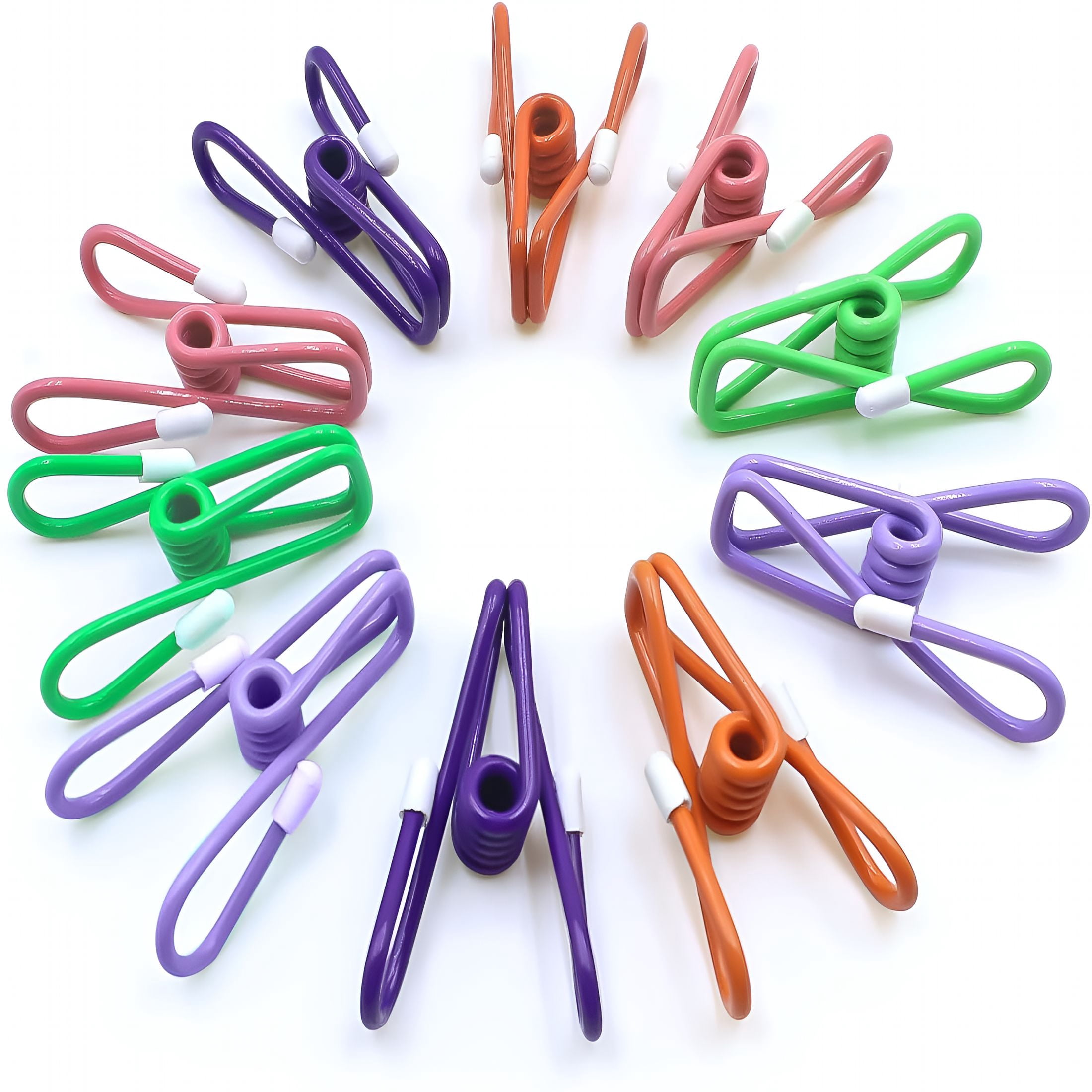 Spring Chip Clip ZHZFKQ Chip Clips,10 Pack Colorful Metal Chip Bag Clips with Rubber ...