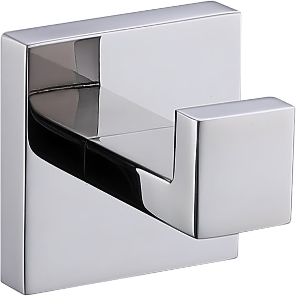 ZHZFKQ Chrome Towel Hooks for Bathroom Wall Hooks,Heavy Duty Hand Towel Hanger Sus304 Stainless Steel for Bathroom Accessories Square Coat Robe Hook,Wall Mounted Silver Polished