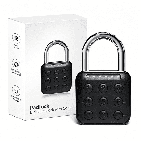 ZHZFKQ Combination Lock for Locker, Padlock with Code, Gym Locker Lock, Keyless Entry Padlock for Gym, School, Gates, Outdoor, IP67 Waterproof (Basic Lock)