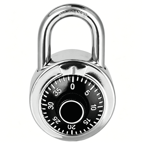 ZHZFKQ Combination Padlock 1 Pack,Fixed Dial Combination Padlock with Different Combinations,2 In. Wide. Black Turntable,Lock for Gym & Locker,School,Toolbox,And More