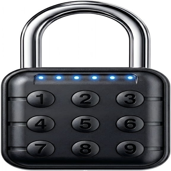 ZHZFKQ Combination Padlock-Combination Lock with 6-Digit Code,Digital Padlock with Keyless Entry,Ip67 Waterproof Zinc Alloy Lock for Locker,Gym,Travel,Outdoor,Gate(Black)