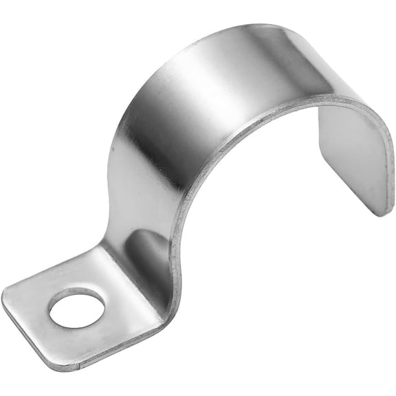 ZHZFKQ Conduit Pipe Clamps, 304 Ss Pipe Mounting Brackets, Metal One-Hole P-Type Clips Heavy Duty Unilateral Wire Clips for Tube or Wire Cord Installation | OD 3/4" | 25 Pcs