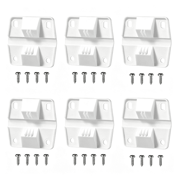ZHZFKQ Cooler Plastic Hinges Replacement (6 Pack) Fit Coolers Parts|Cooler Hinges Kit for Parts Ice Chest (With 24 Screws) Durable and Easy to Install Cooler Hinges Replacement