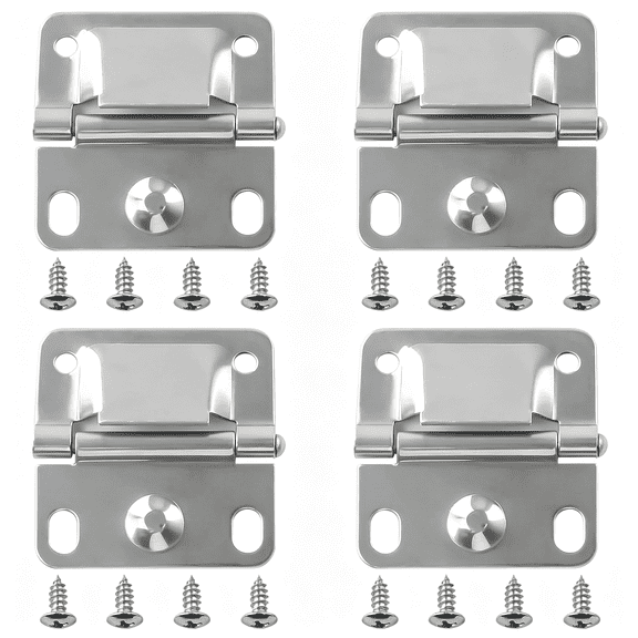 ZHZFKQ Cooler Stainless Steel Hinges with Screws Set for Coleman Ice Chest Coolers|Cooler Lid Hinge Replacement Camping Ice Chest Cooler Repair Parts 5235 6262 6270 (4 Pack)