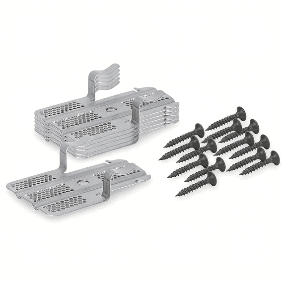 ZHZFKQ Drywall Clips,Easy Drywall Repair Solution,Fits 1/2" and 5/8" Panels,Includes 6 Clips and 12 Screws 054-014
