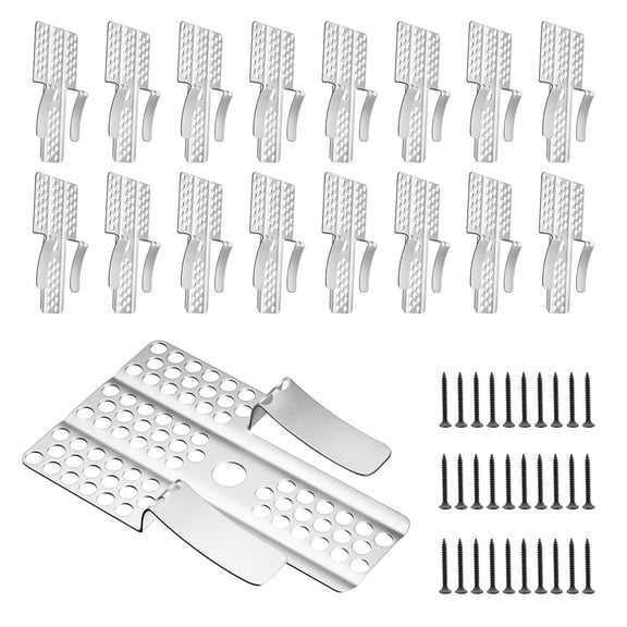 ZHZFKQ Drywall Repair Clips,60pcs Drywall Fastner Clips with 120 Screws Fits 1/2" and 5/8" Panels Stainless Steel Wall Patch Kits for Walls Repairing(60)