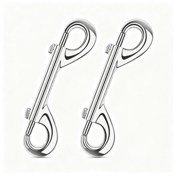 ZHZFKQ Extra Large 4.7" Double Ended Bolt Snaps Hooks 220Lbs Load Capacity Zinc Alloy Buckles for Cats Dogs Horses Heavy Duty Trigger Snap for Water Bucket/Horse Feed/Hammocks/Key Chain