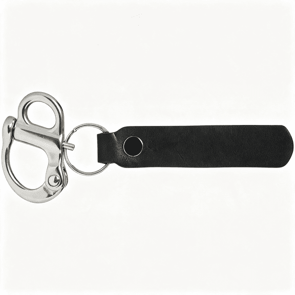 ZHZFKQ Firefighter Quick Release Shackle Clip with Leather Handle for Scba Mask Marine Grade Stainless Steel Fixed Snap Sailing Shackle Lanyard Firefighter Accessories Tools