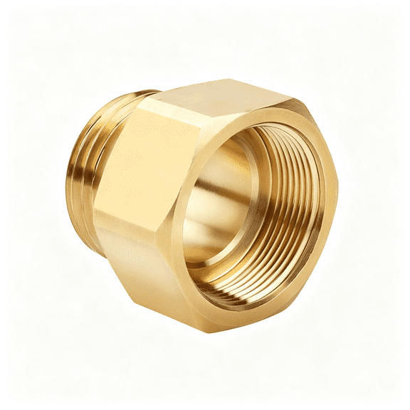 ZHZFKQ Garden Hose Bib Adapter 1-1/16" Fine Thread Female to 3/4 Ght Male Backflow Preventer Adapter for Standard Arrowhead Hose Bibs&Vacuum Breaker Faucet Fitting,Outdoor Faucet to Garden