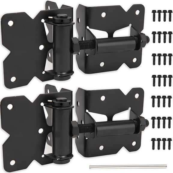 ZHZFKQ Gate Hinges Heavy Duty,Self Closing Gate Hinges for Fences 2 Pa,Fence Gate Hinges Adjustable Vinyl Gate Hinges Heavy Duty Gate Hinges with 28 Pcs Screws