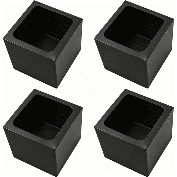 ZHZFKQ Graphite Ingot Molds 4 Pieces 1Kg for Casting Gold Silver Aluminum Copper Brass,Metal Melting Refining Tools Heat Resistant Easy Release Graphite Mold (1.96 X 1.96 X 1.96")