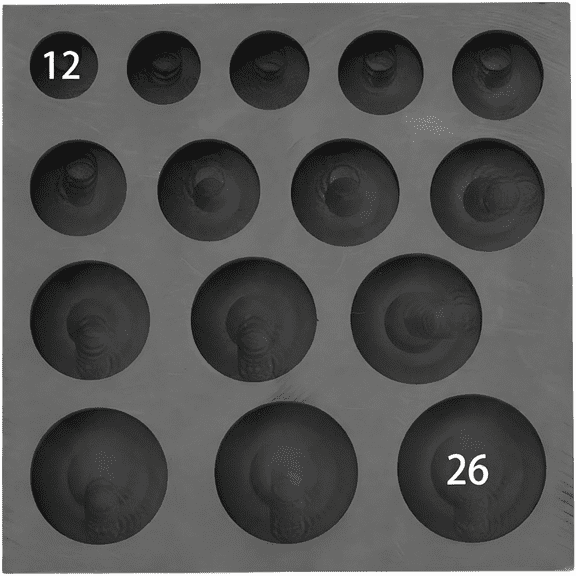 ZHZFKQ Graphite Mold 1Pc for Casting Gold Silver Aluminum Copper Brass,High-Purity Diy Metal Ornaments Melting Refining,0.47-1.02" Round Ingot Mold(15 Holes)