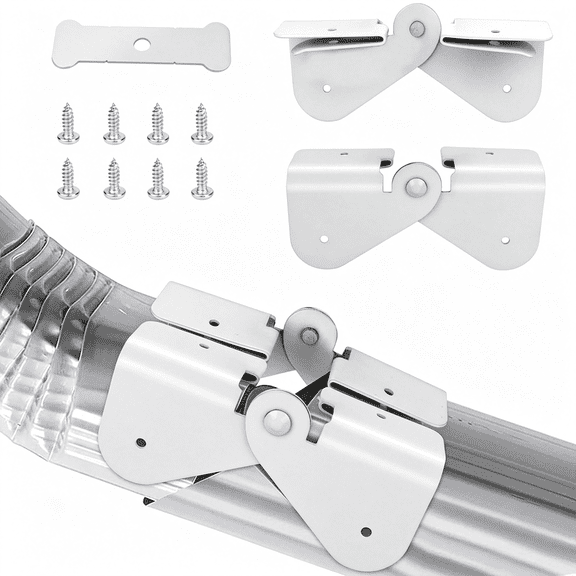 ZHZFKQ Gutter Downspout Hinge,6Pcs Downspout Extension Flip-Up Installation on Any Size Rectangle Or Square Downspout,Rain Gutters Accessories Downspout Extension Hinge Include Screws,Clasp