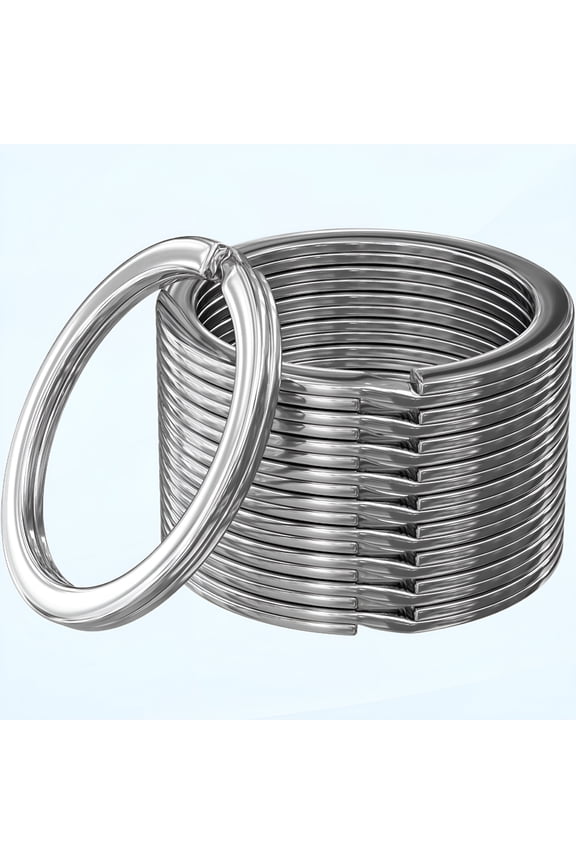 Heavy Duty Split Key Rings Bulk, Large Metal Keychain Rings for Car Home, Dog Tag Lanyards, School Office Diy