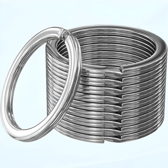 ZHZFKQ Heavy Duty Split Key Rings Bulk,Large Metal Keychain Rings for Car Home,Dog Tag Lanyards,School Office DIY