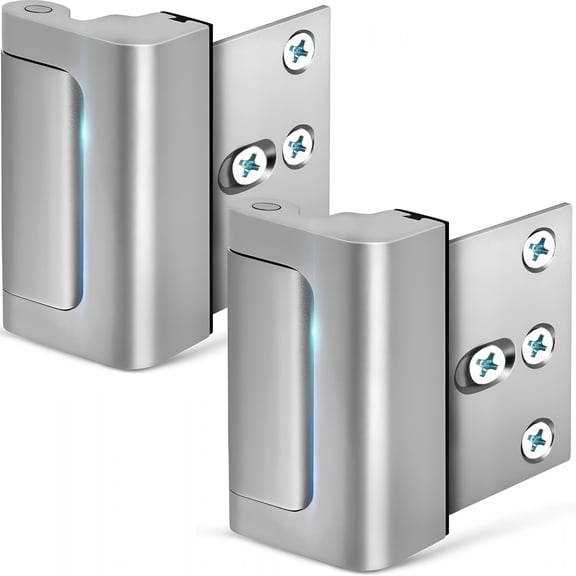 ZHZFKQ Home Security Door Lock, Childproof Door Reinforcement Lock with 3 Inch Stop Withstand 800 lbs for Top Front Inward Swinging Door, Flip High Night Lock to Defend Your Home Kids