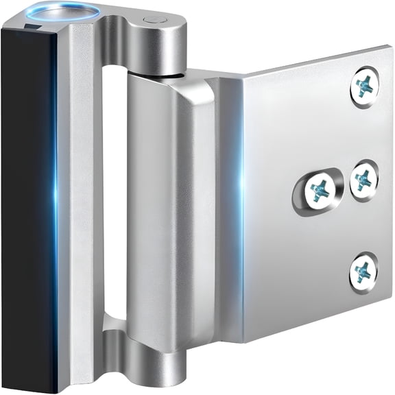 ZHZFKQ Home Security Door Reinforcement Lock-Safety Child Proof Door Locks with 8 Screws for Inward Swinging Front Doors,Extra Add a Top Lock Inside Withstands 800 Lbs Deadbolt Latch