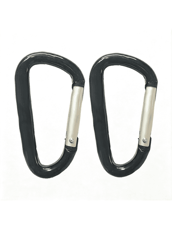 Large Carabiners Keychain 3" Aluminum D Shape Premium Durable D-Ring Carabiner Clip Hook Camping Accessories Snap Link Key Chain Durable Improved Design