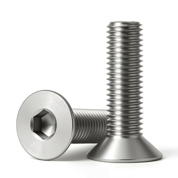 ZHZFKQ M4 X 6Mm (50 Pack) Flat Head Socket Cap Screws Countersunk Allen Bolts,304 Stainless Steel 18-8,Fully Machine Thread,Bright Finish M4 Flat Head Screws