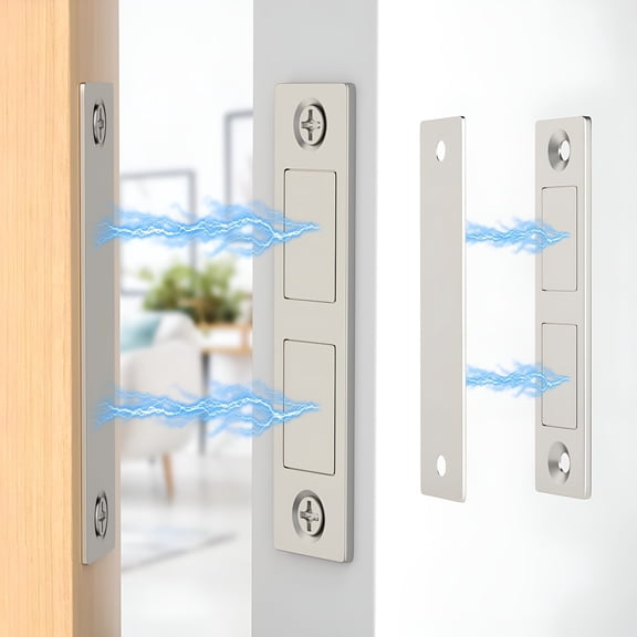ZHZFKQ Magnetic Door Catch, 30 LB Cabinet Door Magnetic Catch Heavy Duty, 2 Pack Door Closer, Screw on Closet Door Catch, Double Drawer Magnets Latch for Wardrobe Cabinets Closing