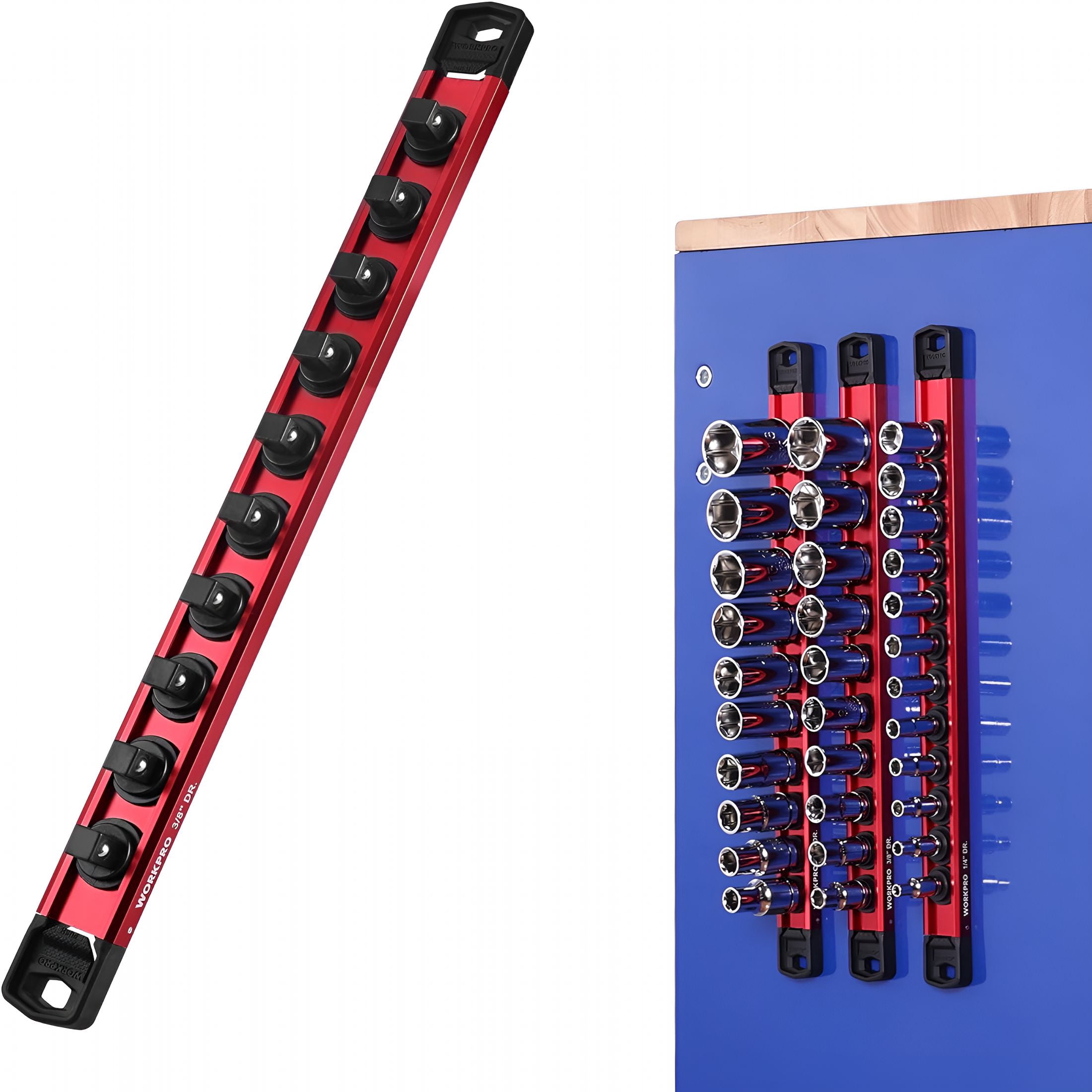 ZHZFKQ Magnetic Socket Organizer, 3/8