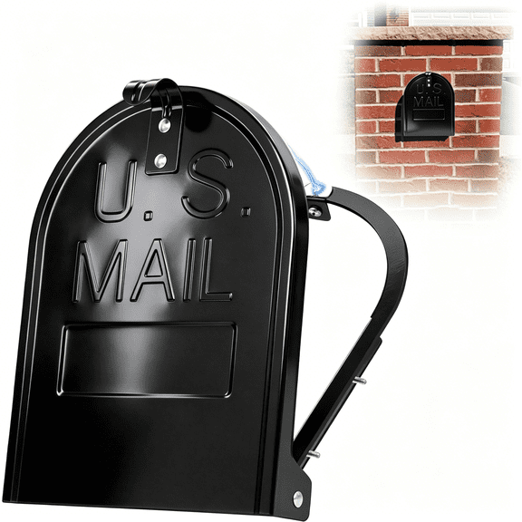 ZHZFKQ Mailbox Door Replacement 6 1/4 Inch (W) by 8 Inch (H),Snap-in Brick Mailbox Door Metal Replacement Mail Box Door for Brick Standard Curbside Mailboxes