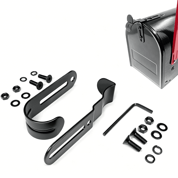 ZHZFKQ Mailbox Latch and Handle Kit, Replacement Set Easy Installation for Repairing Mailbox Door, Durable Solid Construction Safe Not Easily Damaged (Black)