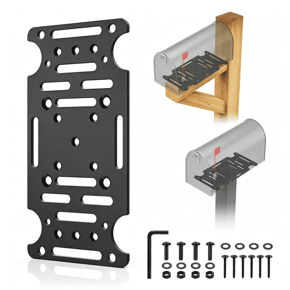 ZHZFKQ Mailbox Mounting Bracket,Post Mount Mailboxes Board,For Wood Or Hollow Posts,Compatible with Most Sizes of Post Mount Mailbox