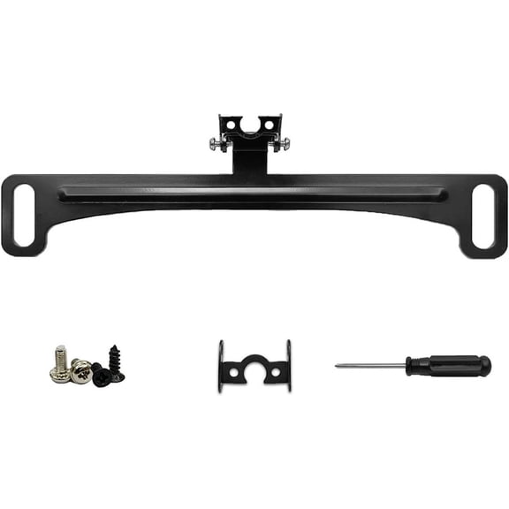 ZHZFKQ Metal License Plate Bracket, Heavy Duty Tag Holder Frame with Hardware, Rust Resistant Mount for Car Truck SUV, Black