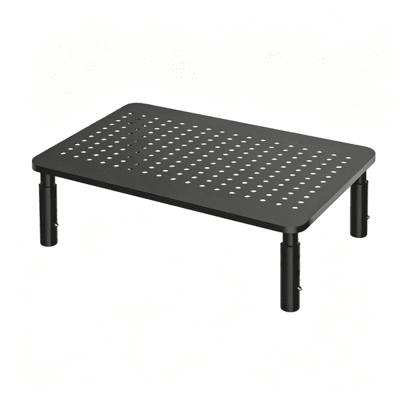 ZHZFKQ Monitor Stand Riser,Metal Computer Stand,3 Height Adjustable Screen Riser with Mesh Platform for Laptop,Printer,Notebook&All Flat Screen,Holds Up to 20Kg