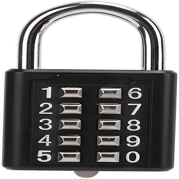 ZHZFKQ New Waterproof 10 Digit Push Button Combo Padlock-Heavy Duty Outdoor Combination Lock for Gym Gate Toolbox Suitcase-Keyless and weatherproof