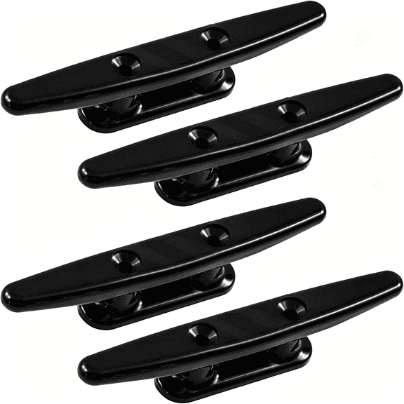 ZHZFKQ Nylon Boat Cleats Black,4"/5"/6"/8",Marine Grade Dock Cleats for Rope,Kayak,Mooring,Canoe,Tie Down