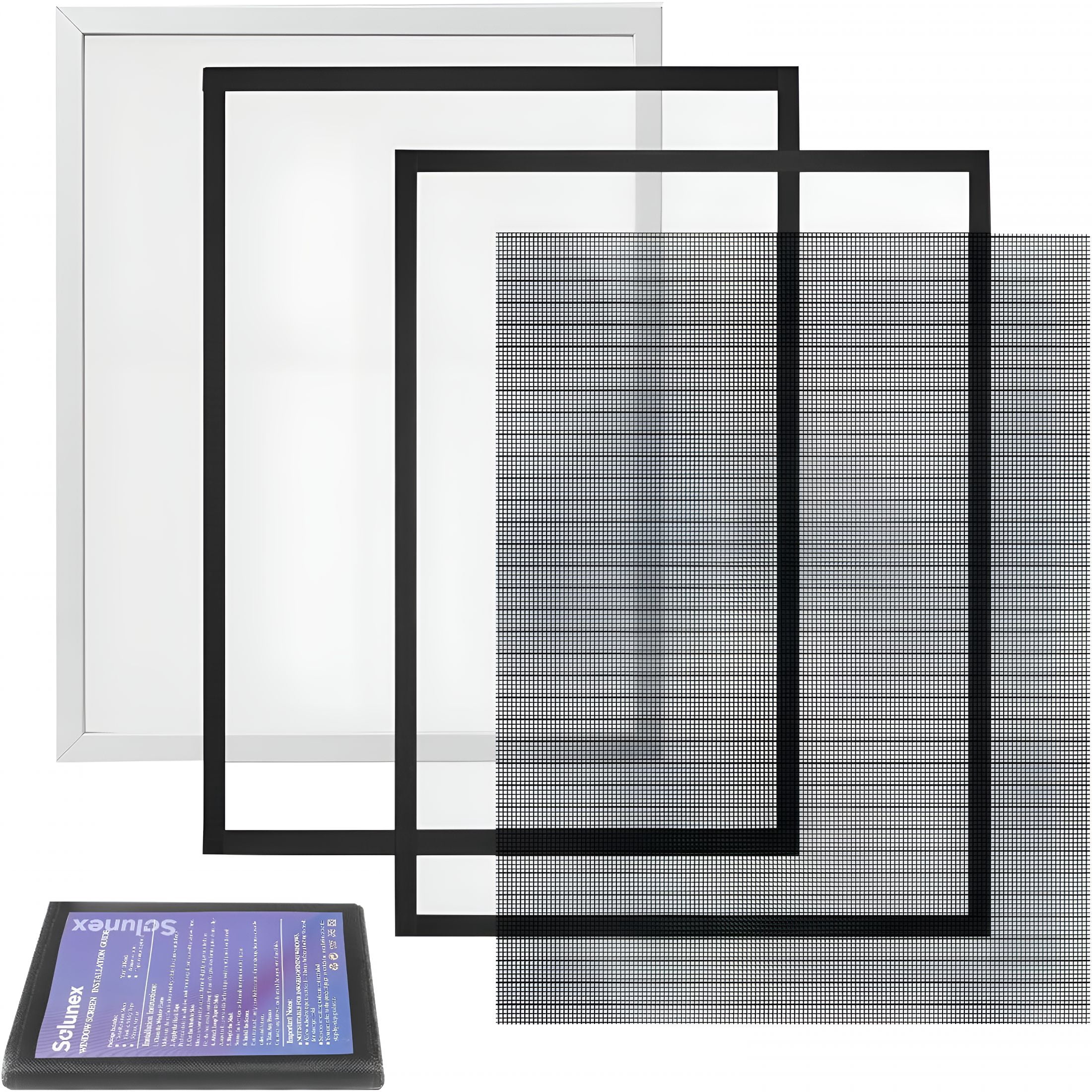ZHZFKQ Premium Self-Adhesive Window Screen, High-Tensile Tear-Resistant ...