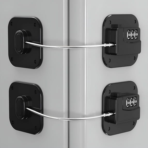 ZHZFKQ Refrigerator Lock - Heavy Duty Fridge & Cabinet Lock, Keyless ...