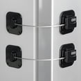 thumbnail image 1 of ZHZFKQ Refrigerator Lock, Heavy Duty Fridge Lock, Combination Lock for Refrigerator Cabinets, Drawers, Safety Lock, Easy Install No Keys Needed (Black-2 Pack) Baby Safety Products, 1 of 7