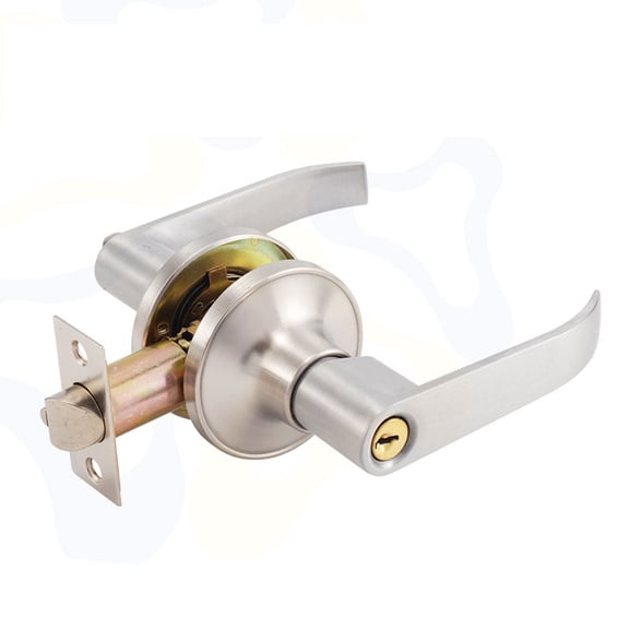 ZHZFKQ Satin Nickel Privacy Lever, Bed and Bath Door, 6-Way Universal Fit,interior door knobs,door knobs
