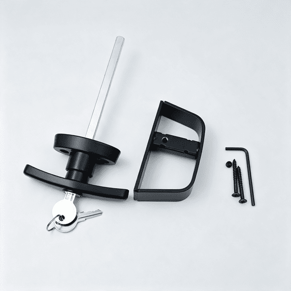 Latch Structure ZHZFKQ Shed Door T-Handle Lock Latch Kit with 4 Keys,Shed Barn Coop ...
