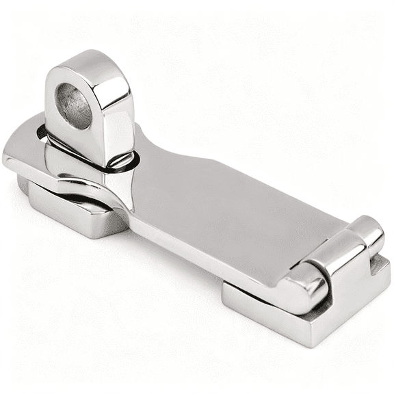 ZHZFKQ Stainless Steel 316 Heavy Duty Door Hasp with Turning Padlock Eye Mount 3" X 1", Heavy Duty Door Hasp Latch