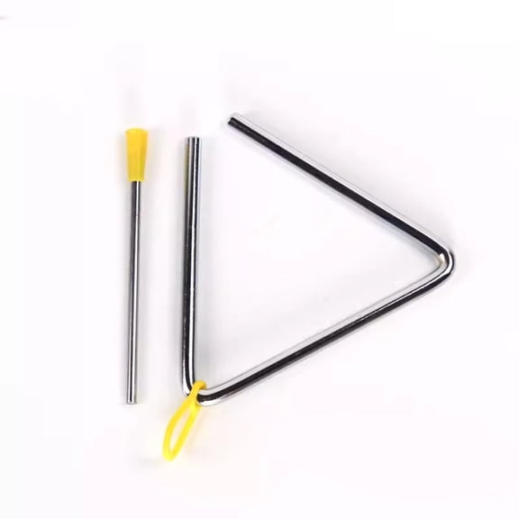 ZHZFKQ Superior Sound Quality Musical Steel Triangle Percussion Instrument with Striker (4 Inch)