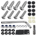 thumbnail image 1 of ZHZFKQ Upgraded Anti Theft License Plate Screws Kit,Rustproof Stainless Steel License Plate Bolts,M6 (1/4") Fasteners with Caps,Front & Rear Mounting Hardware for Car,Truck,Motorcycle, 1 of 8