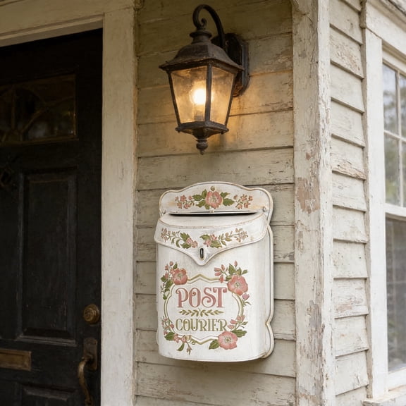 ZHZFKQ Vintage Mailboxes for Homes Wall Mount Mailbox for Outdoor,Side of House,Porch & Indoor Use,Perfect for Letters & Small Mail