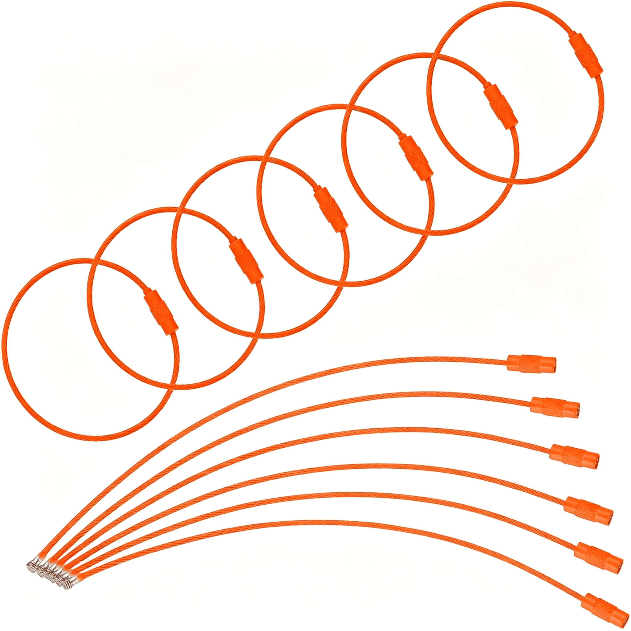 ZHZFKQ Wire Keychain Cable,Coated Stainless Steel Luggage Tag Loops ...