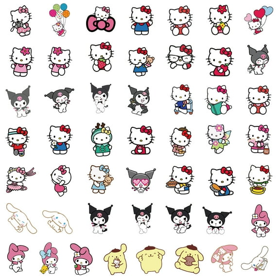 ZHZIYAG 200 Pcs Sanrio Sticker for Kids, Cute Cartoon Vinyl Waterproof Stickers for Water Bottle, Skateboard, Phone, Laptop, Bicycle, Travel Case, Girls Boys Classroom Prizes Gift WW728#944