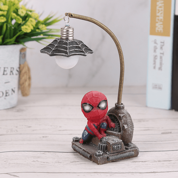 ZHZIYAG Creative Avengers Spider-Man Night Light Ornaments Home Decoration Resin Crafts WW728#1474