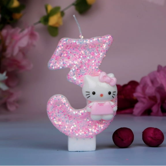 ZHZIYAG Hello kitty Cake Decorating Candle - Fun Shaped Candles for Kids Birthday Party WW728#1686